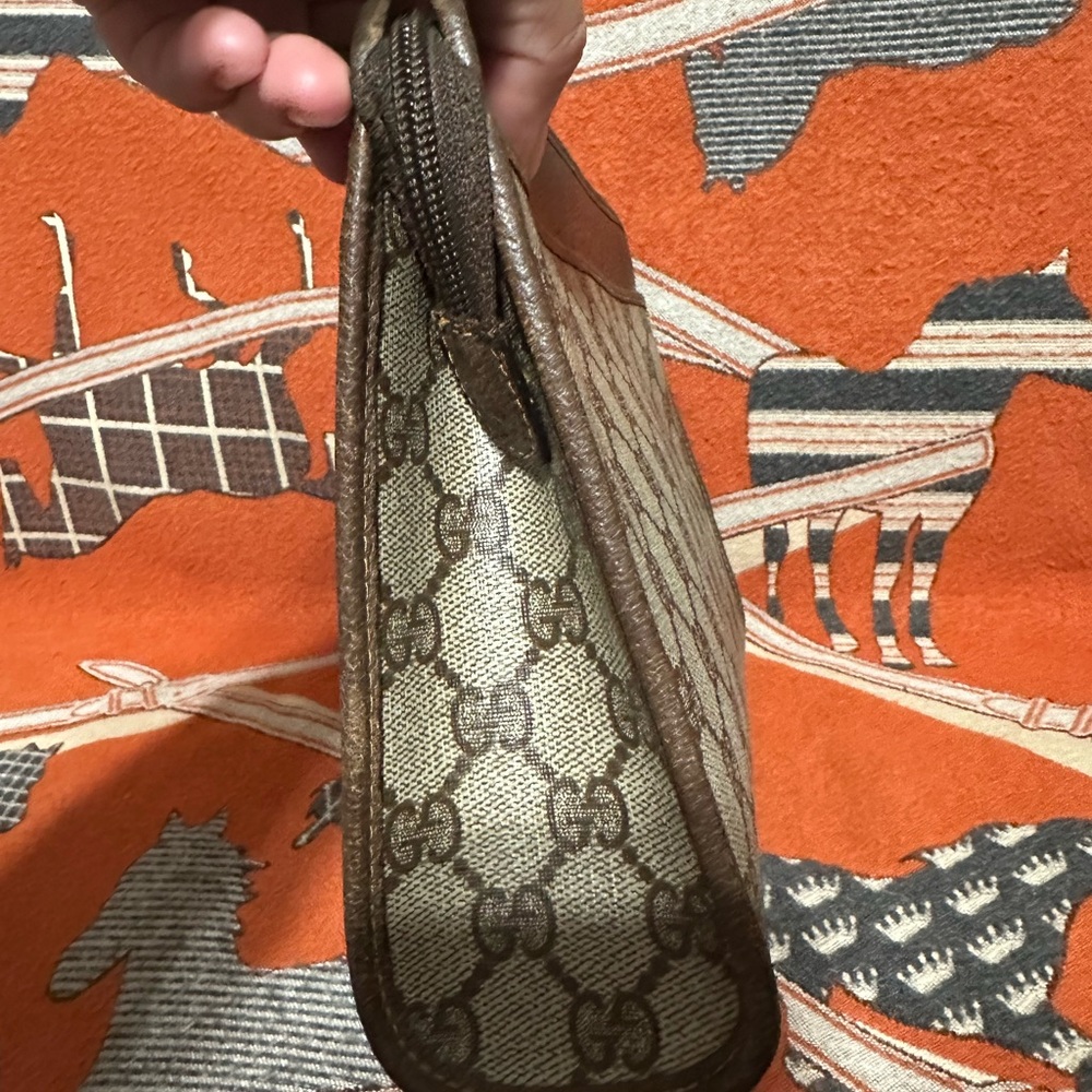GUCCI❤️🌟97.01.037 VINTAGE GG BROWN CLUTCH⭐️ - Picture 4 of 9